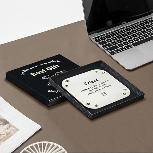 Fanousy Best Friend Gift Ideas, PU Leather Valet Tray Holder Organizer Women - Picture 3 of 4